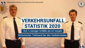 Polizeipräsidium Offenburg, Verkehrsunfall Statistik 2020