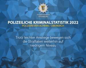 PKS Achern / Oberkirch - Symbolbild - Trotz leichter Anstiege bewegen sich die Straftaten weiterhin auf niedrigem Niveau!