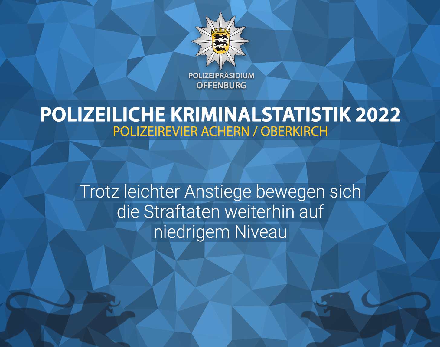 PKS Achern / Oberkirch - Symbolbild - Trotz leichter Anstiege bewegen sich die Straftaten weiterhin auf niedrigem Niveau!