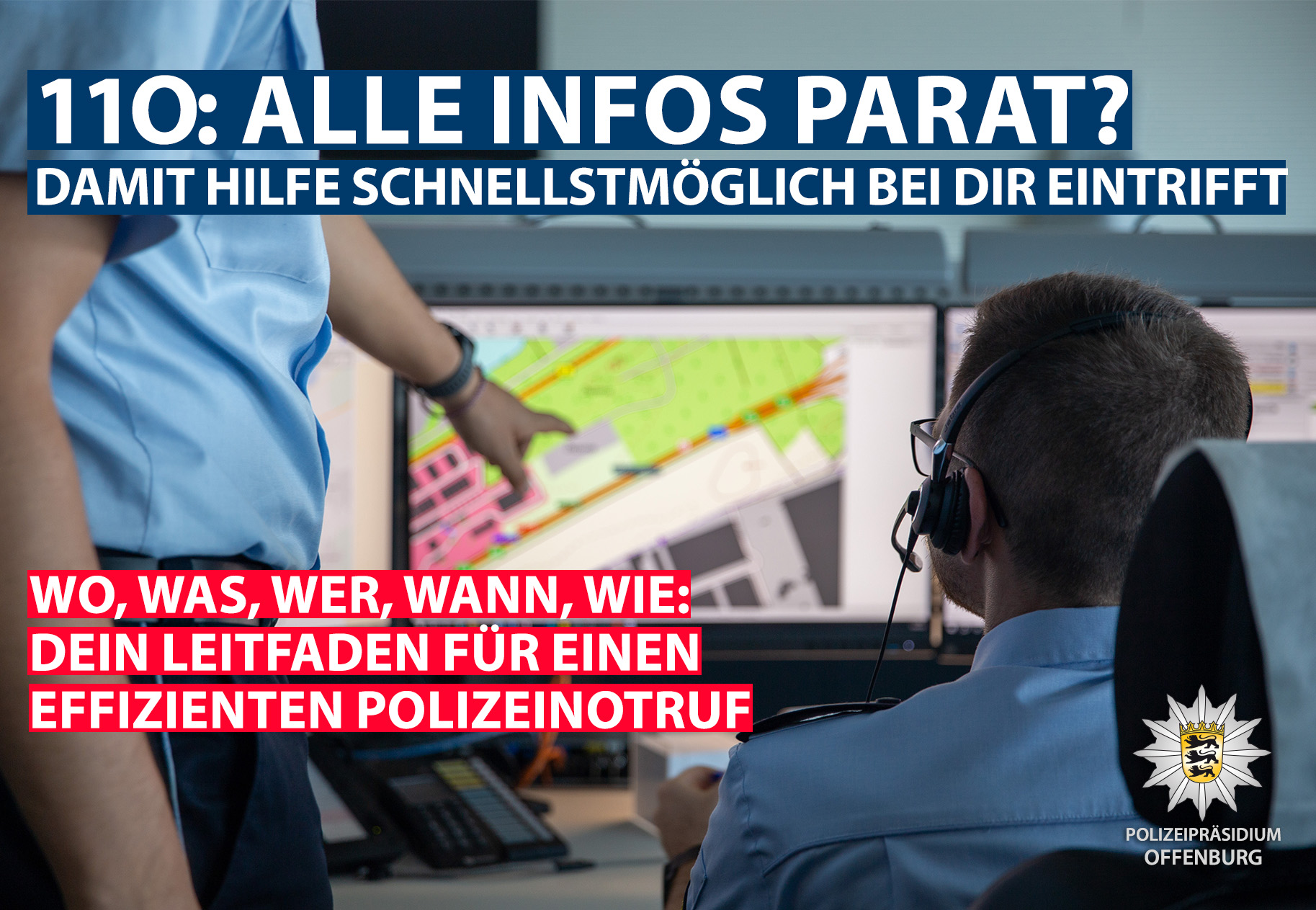  Gut informiert im Notfall: Die 5 Ws des Polizeinotrufs Wo : Präzise Angaben zum Ort helfen den Einsatzkräften enorm. Was : Beschreibe die Situation – Unfall, Einbruch oder andere Vorfälle. Wer ‍♂️: Nenne Deinen Namen und, falls relevant, wer noch beteiligt ist. Wann ⏰: Die Uhrzeit kann wichtig sein, insbesondere bei kürzlich eingetretenen Vorfällen. Wie : Kurze Infos dazu, wie es zu dem Vorfall kam. Ein gut informierter Anruf kann den Unterschied machen. Bei einem Notruf zählt jede Information. Sprecht laut und deutlich, sodass die Person in unserem Führungs- und Lagezentrum alles so schnell wie möglich veranlassen kann. #Notruf #Polizei #110