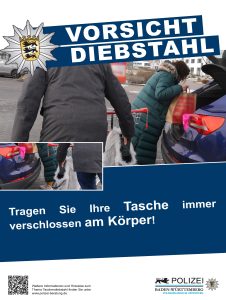 Plakat - Vorsicht Diebstahl